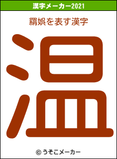 羂娯の2021年の漢字メーカー結果