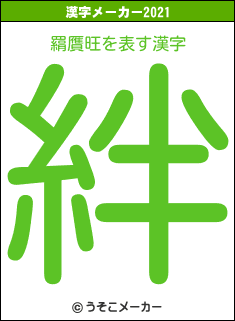 羂贋旺の2021年の漢字メーカー結果