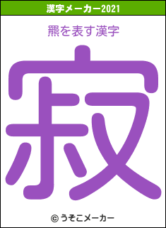 羆の2021年の漢字メーカー結果