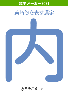 美崎悠の2021年の漢字メーカー結果