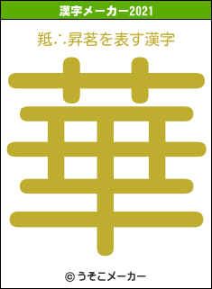 羝∴昇茗の2021年の漢字メーカー結果