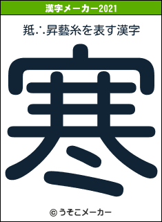 羝∴昇藝糸の2021年の漢字メーカー結果