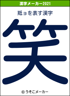 羝ョの2021年の漢字メーカー結果