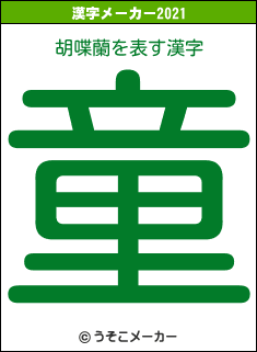 胡喋蘭の2021年の漢字メーカー結果