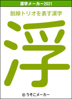 脱線トリオの2021年の漢字メーカー結果