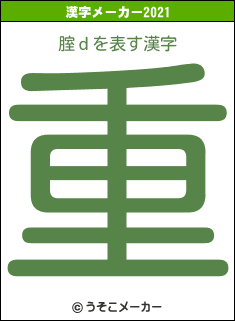 腟ｄの2021年の漢字メーカー結果