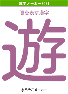 腮の2021年の漢字メーカー結果