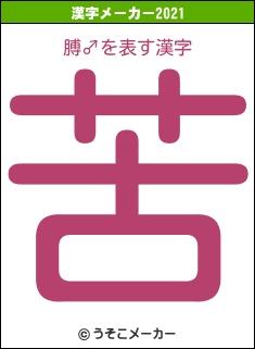 膊♂の2021年の漢字メーカー結果