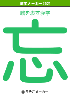 膿の2021年の漢字メーカー結果