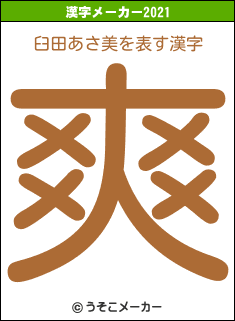 臼田あさ美の2021年の漢字メーカー結果