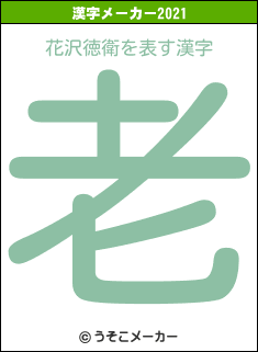 花沢徳衛の2021年の漢字メーカー結果