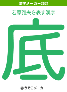 若原雅夫の2021年の漢字メーカー結果