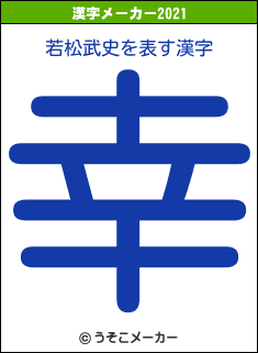 若松武史の2021年の漢字メーカー結果