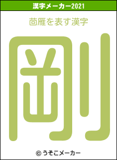 茴雁の2021年の漢字メーカー結果
