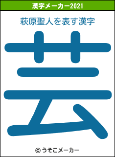 萩原聖人の2021年の漢字メーカー結果