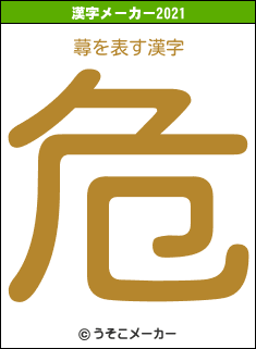 蕁の2021年の漢字メーカー結果