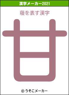 薐の2021年の漢字メーカー結果
