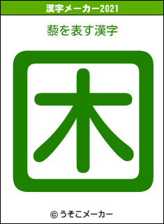藜の2021年の漢字メーカー結果
