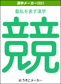 藝私の2021年の漢字メーカー結果