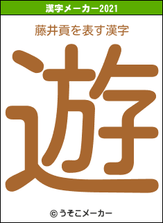 藤井貢の2021年の漢字メーカー結果