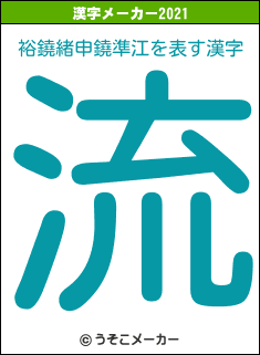 裕鐃緒申鐃準江の2021年の漢字メーカー結果