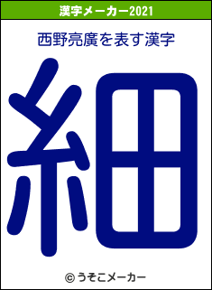 西野亮廣の2021年の漢字メーカー結果