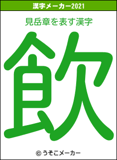 見岳章の2021年の漢字メーカー結果