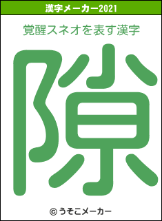覚醒スネオの2021年の漢字メーカー結果