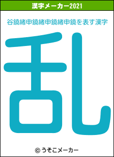 谷鐃緒申鐃緒申鐃緒申鐃の2021年の漢字メーカー結果