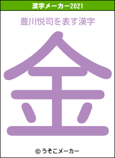 豊川悦司の2021年の漢字メーカー結果