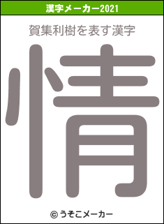 賀集利樹の2021年の漢字メーカー結果
