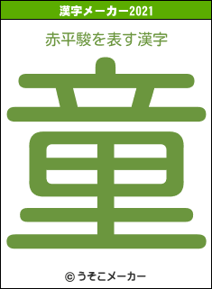 赤平駿の2021年の漢字メーカー結果