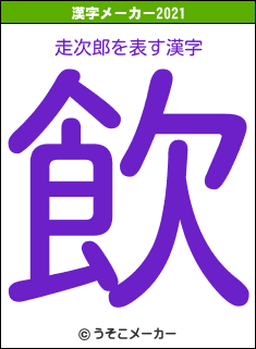 走次郎の2021年の漢字メーカー結果