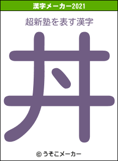 超新塾の2021年の漢字メーカー結果