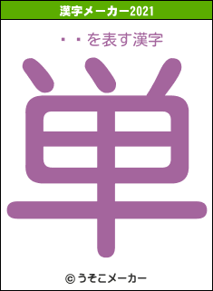轨ϯの2021年の漢字メーカー結果