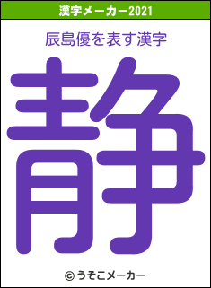 辰島優の2021年の漢字メーカー結果