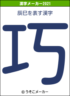 辰巳の2021年の漢字メーカー結果
