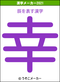 辰の2021年の漢字メーカー結果