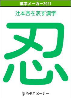 辻本杏の2021年の漢字メーカー結果