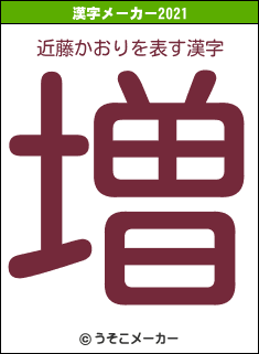 近藤かおりの2021年の漢字メーカー結果