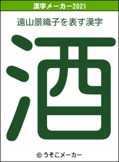 遠山景織子の2021年の漢字メーカー結果