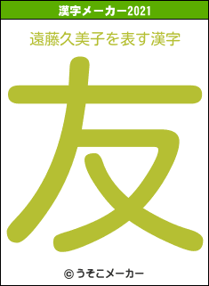 遠藤久美子の2021年の漢字メーカー結果