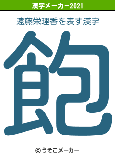 遠藤栄理香の2021年の漢字メーカー結果