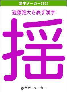 遠藤雅大の2021年の漢字メーカー結果