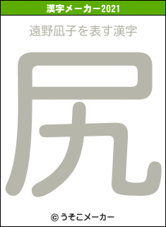 遠野凪子の2021年の漢字メーカー結果