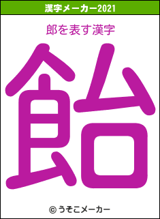 郎の2021年の漢字メーカー結果