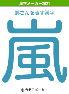 郷さんの2021年の漢字メーカー結果