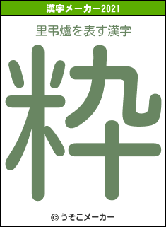 里弔爐の2021年の漢字メーカー結果