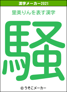 里美りんの2021年の漢字メーカー結果