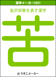 金沢栄東の2021年の漢字メーカー結果